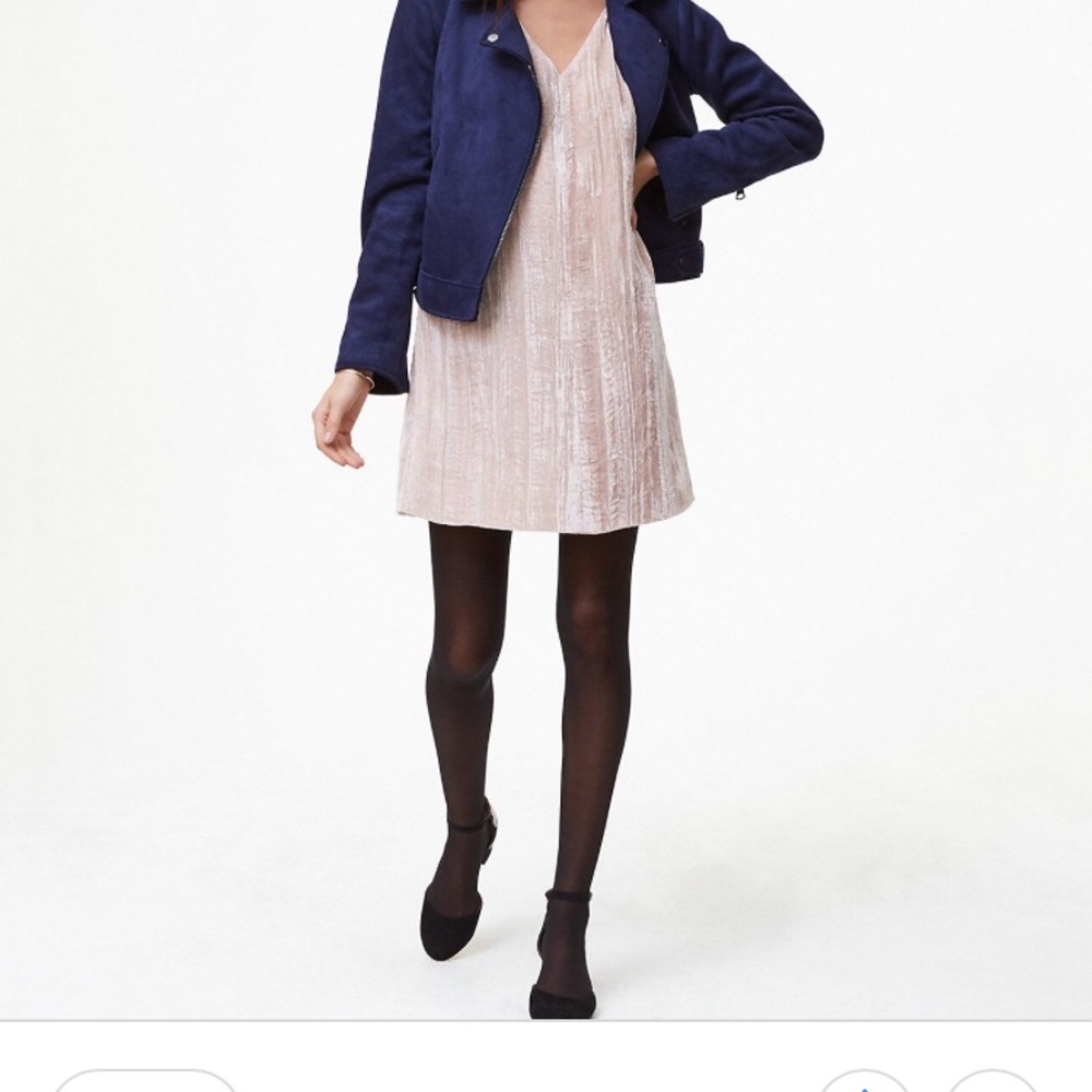 10 Tall Loft Crushed Velvet Swing Dress